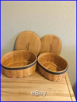 Longaberger Collectors Club Harmony Basket Set of 5 With Lids