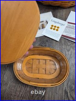 Longaberger Collectors Club Harmony Basket Set of 5 Wooden Lids NEW Product Card