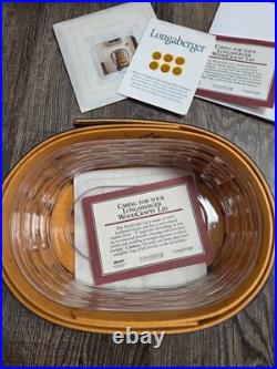 Longaberger Collectors Club Harmony Basket Set of 5 Wooden Lids NEW Product Card