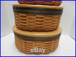 Longaberger Collectors Club Harmony Baskets Set of 5 in Boxes #5 is signed Gary