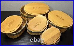 Longaberger Collectors Club Harmony Set 5 Baskets w Lids And Organizers