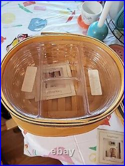 Longaberger Collectors Club Harmony Set Of 5 Stackable Baskets With Lids And Pro