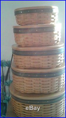 Longaberger Collectors Club Harmony Shaker 5 Basket set