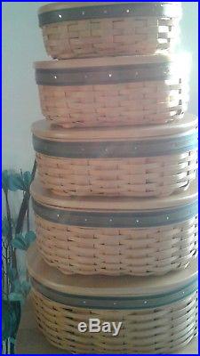 Longaberger Collectors Club Harmony Shaker 5 Basket set