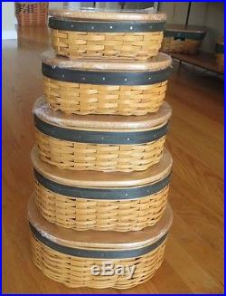 Longaberger Collectors Club Harmony Shaker Basket Combos Set of ALL 5! COMPLETE