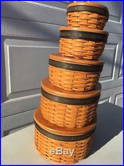Longaberger Collectors Club Harmony Shaker Baskets Set of 5 Combo