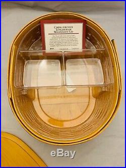 Longaberger Collectors Club Harmony Stacking Baskets Lids Protectors Set of 5