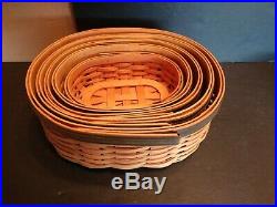 Longaberger Collectors Club Harmony Stacking Baskets Lids Protectors (Set of 5)