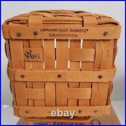 Longaberger Collectors Club JW Mini Two Pie Basket Set+Wrought Iron 2 Pie Stand