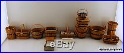 Longaberger Collectors Club JW Miniature Baskets Set of 12 Orig. Box COA's