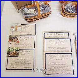 Longaberger Collectors Club JW Miniatures Set 12 Prot's+Liners+Cards+Boxes MINT