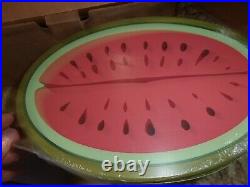 Longaberger Collectors Club Large Watermelon Basket Set Liner Wood LID Protecto