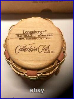 Longaberger Collectors Club Little Cupcake Basket Set-Made In The USA-NIB