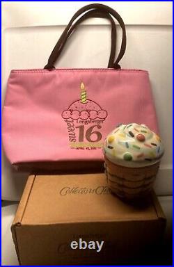 Longaberger Collectors Club Little Cupcake Basket Set with Insulated Tote-NEW