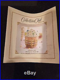 Longaberger Collectors Club Little Cupcake Birthday Basket Set New In Box