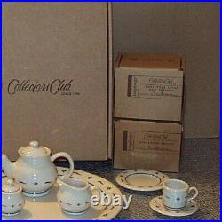 Longaberger Collectors Club MINIATURE TEA SET Mini Made in USA New in Boxes
