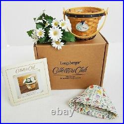 Longaberger Collectors Club May Series Miniature Daisy Basket Set 4th in Series