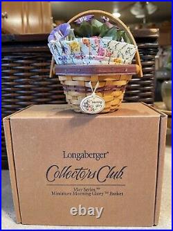 Longaberger Collectors Club May Series Miniature Morning Glory Basket Set