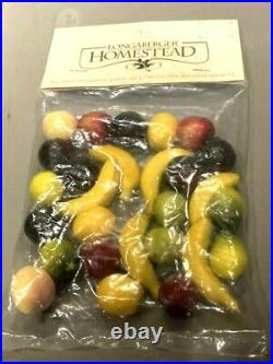 Longaberger Collectors Club Miniature Fruit for the Mixing Bowl Set-NEW