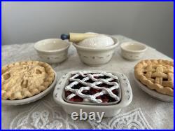 Longaberger Collectors Club Miniature Pie, Dough and Bowl Lot