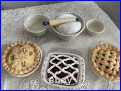 Longaberger Collectors Club Miniature Pie, Dough and Bowl Lot