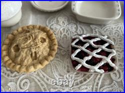 Longaberger Collectors Club Miniature Pie, Dough and Bowl Lot