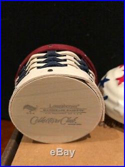 Longaberger Collectors Club Miniature Sweets Americana cupcake basket set