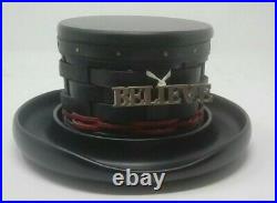 Longaberger Collectors Club Miniature Top Hat Basket, Pottery Base & Topper Set