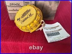 Longaberger Collectors Club Miniature Yellow Peep Basket SetNWT's n Box