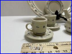 Longaberger Collectors Club Pottery Miniature Tea Set