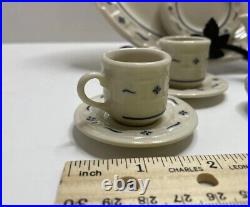 Longaberger Collectors Club Pottery Miniature Tea Set. INCOMPLETE SET READ