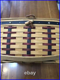 Longaberger Collectors Club Proudly American Small Picnic Basket Set