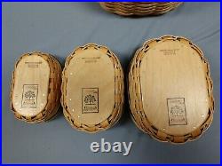 Longaberger Collectors Club SHAKER HARMONY Baskets Lids & Protectors Set of 5
