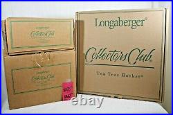 Longaberger Collectors Club Serving Tea Tray Set-New In Boxes 2004