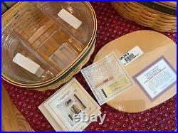 Longaberger Collectors Club Set 5 Harmony basket protector lid New certificates