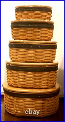 Longaberger Collectors Club Set of 5 Harmony Basket Sets-BRAND NEW