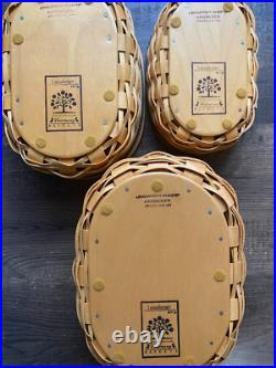 Longaberger Collectors Club Set of 5 Harmony Basket Sets withProtectors & Lids Longaberger Collectors Club Set of 5 Harmony Basket Sets withProtectors & Lids