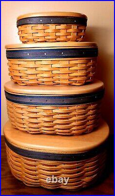 Longaberger Collectors Club Shaker Harmony Basket Set Combo Set Of 4