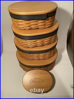 Longaberger Collectors Club Shaker Harmony Basket Set Combo Set Of 5
