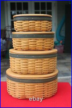 Longaberger Collectors Club Shaker Harmony Basket Set Combo Set of 4