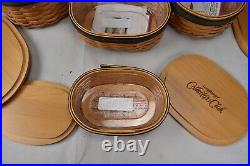 Longaberger Collectors Club Shaker Harmony Basket Set of 5 with liners