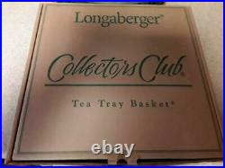 Longaberger Collectors Club Tea Serving Tray Basket, Teapot + Cr & Sugar Set NEW