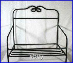 Longaberger Combo Wrought Iron Newspaper Stand & Newspaper Basket Set 2001