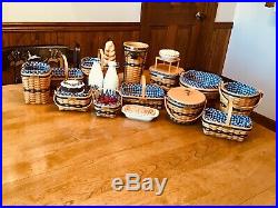 Longaberger Complete J. W. Miniature Basket Set, Miniature Pottery and Accessories