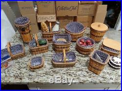 Longaberger Complete Jw Miniature Basket Sets With Many Extra Accessories