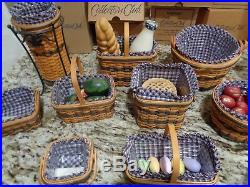 Longaberger Complete Jw Miniature Basket Sets With Many Extra Accessories