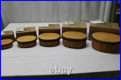 Longaberger Complete Set 5 Collector's Club Shaker Harmony Baskets withProtectors