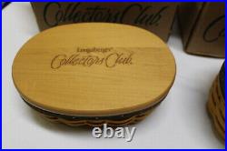 Longaberger Complete Set 5 Collector's Club Shaker Harmony Baskets withProtectors