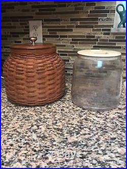 Longaberger Cookie Jar Basket Complete Set Hard To Find