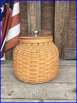 Longaberger Cookie Jar Basket Hard To Find Full Set Great Condition